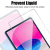 A close-up of a pink iPad screen protector preventing liquid or oil from staining the surface.