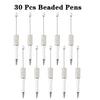 A collection of 30 pearl beaded ballpoint pens shown vertically.