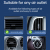 A set of universal mounts designed to fit various car air outlets including horizontal, vertical, round, and inward angled ve