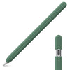 A long, green silicone protective case for a pencil, shown diagonally.