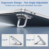 Portable aluminum alloy laptop stand with two angle adjustable supports for neck and shoulder protection
