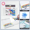A set of 48 colors and water brush pens for watercolor painting, including a paint set and various brushes.