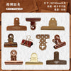 A collection of bronze vintage clip themed stickers for journaling and scrapbooking