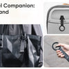 A portable phone stand featuring a magnetic mount and carabiner for hands-free travel.