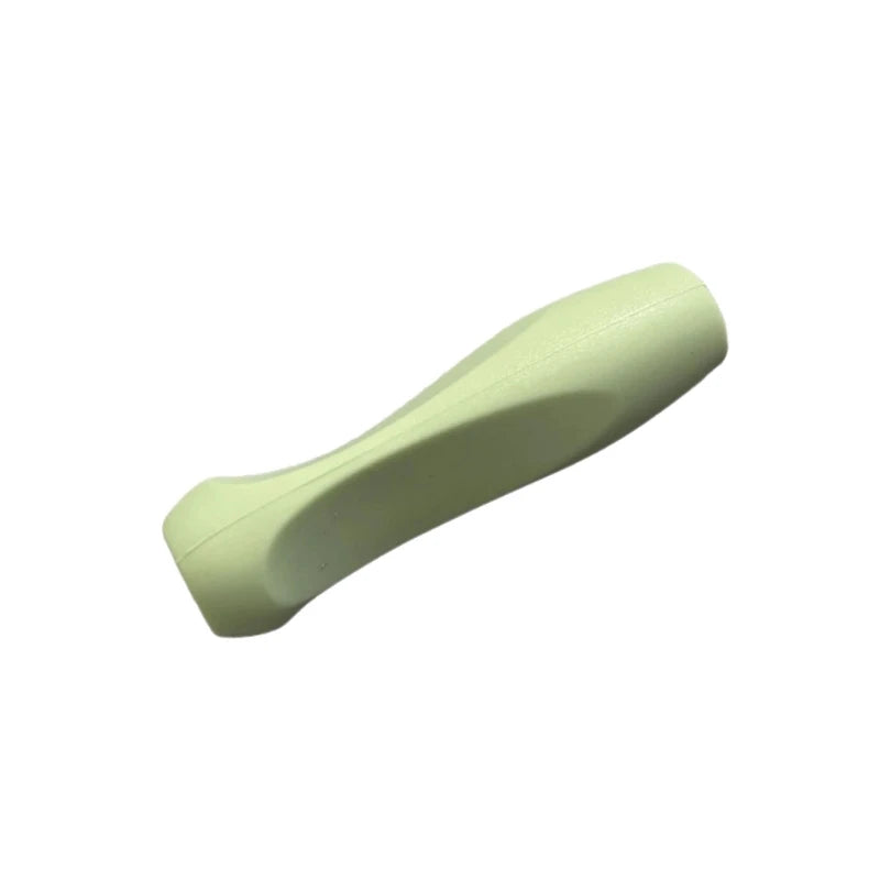 A light green silicone pen grip sleeve designed to provide a comfortable and secure hold for digital pens.