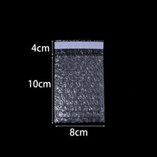 A rectangular, clear plastic mailer with dimensions 4cm by 8cm and a thickness of 10cm.