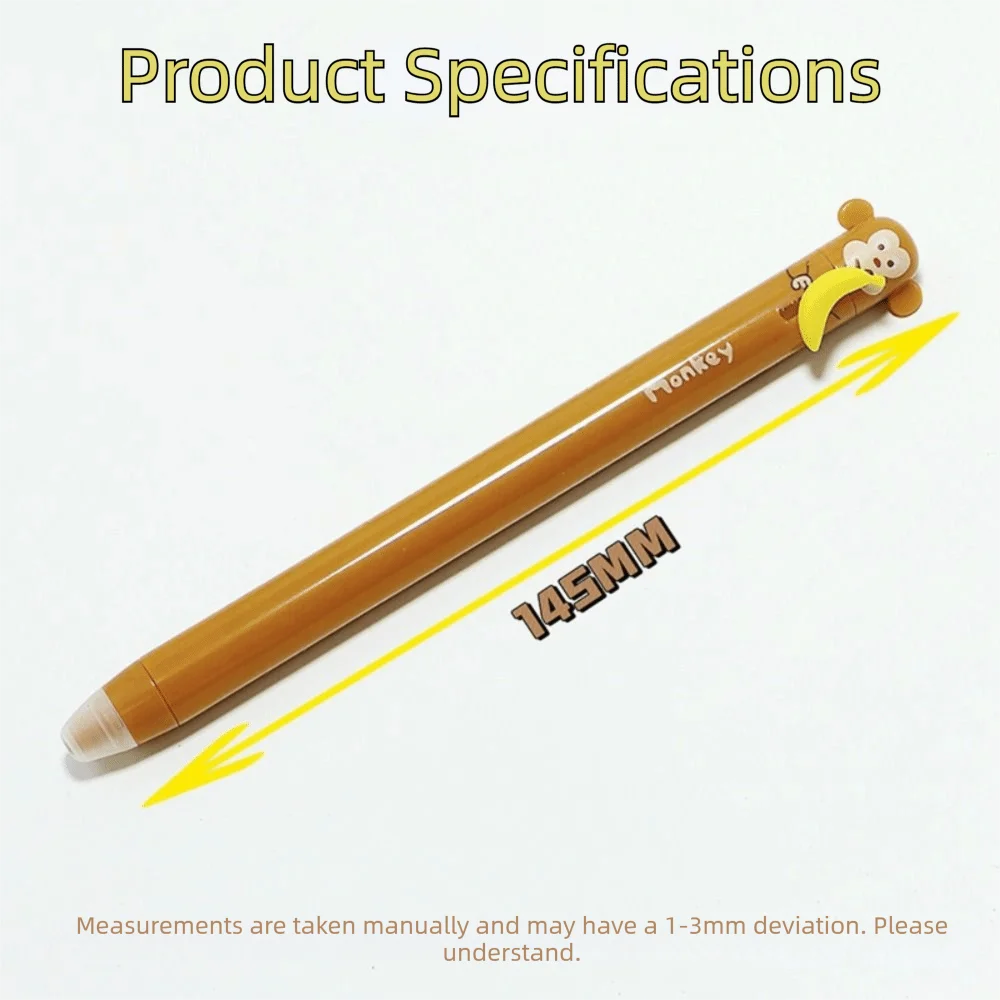 A wooden pen shaped like a monkey is shown with measurements and text indicating 145mm length.