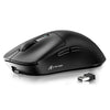 Black Attack Shark wireless gaming mouse with a detachable USB receiver.