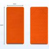 Orange flexible silicone multi-angle phone and tablet stand with textured grip
