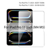 A transparent tempered glass screen protector for an iPad Pro 11 inch model.