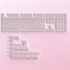 A set of translucent keycaps featuring a cat eye stone theme, including a full keyboard layout and individual keys.