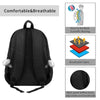 Schwarzer Rucksack mit wissenschaftlicher Trage und atmungsaktivem Material für Komfort