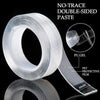 Roll of no-trace double-sided paste tape showing a clear film and a protective film section.