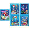 A set of six pages from a Magic Water Book featuring colorful illustrations of magical girls and aquatic scenes.