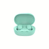 Estuche de carga verde menta claro para auriculares inalámbricos Bluetooth.