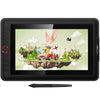 A digital drawing tablet with a screen displaying an anime character and a stylus.