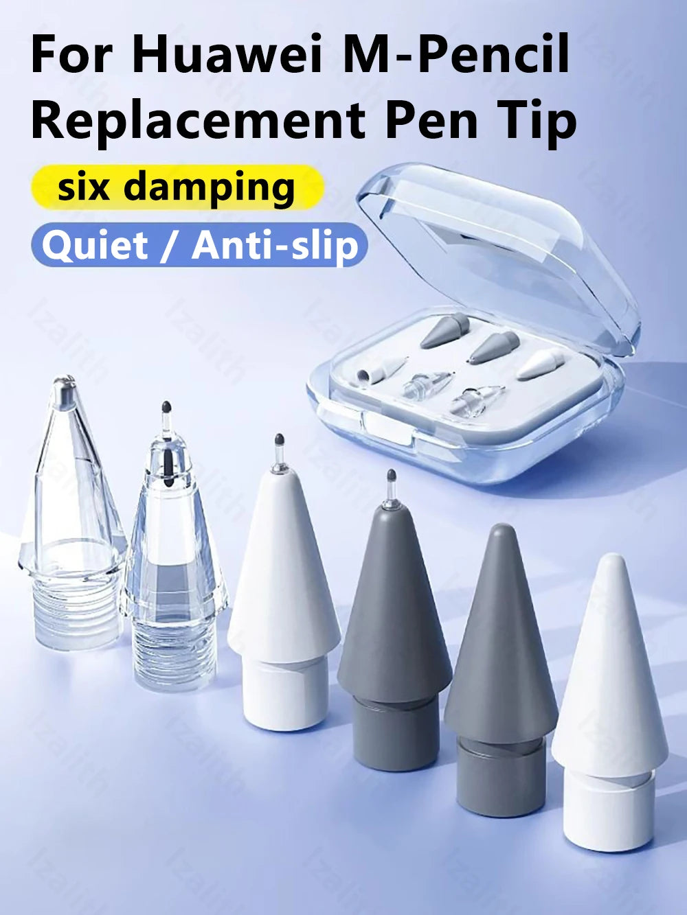 Puntas de reemplazo para Huawei M-Pencil con seis amortiguadores para rendimiento silencioso y antideslizante