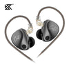 A pair of black KZ Castor earphones with detachable cables shown against a white background.