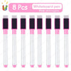 Acht rosa Whiteboardmarker mit Magneten im Set