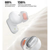 A white wireless earbud is shown against a blurred background, illustrating flash Bluetooth technology.