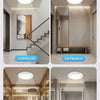 A set of motion sensor magnetic LED night lights used as ceiling lights in various rooms like a corridor, entrance, cloakroom