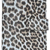 A leopard print A6 binder with a 6-hole loose leaf system.