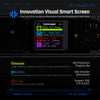 Innovation Visual Smart Screen displaying SSD health and performance data on a black electronic device