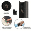 A portable plastic wrapping paper cutter shown with instructions for cutting packaging paper and wrapping rolls.
