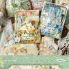 A collection of vintage and floral themed paper cards and ephemera for DIY scrapbooking and journaling.