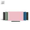 A pink anti-glare matte screen protector for a digital drawing tablet is shown alongside several colored protectors.