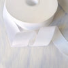 Roll of white matte finish satin ribbon for crafts, wrapping, and decor