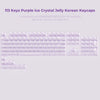 A set of 113 purple ice crystal jelly Korean mechanical keyboard keycaps for MX switches.
