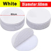 Rubans d'attache velcro autocollants blancs avec un diamètre de 60 mm.