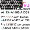 Lista de modelos de MacBook Air y Pro con sus números de serie y características.