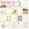 A set of guided writing practice books for kids including drawing, handwriting, and story activities.