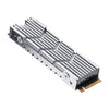 Aluminum M.2 SSD cooler heatsink with vertical fins and mounting bracket