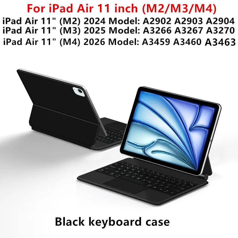 Black keyboard case for iPad Air 11 inch models
