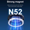 A close-up view of a strong magnet product labeled N52 with blue light effects.