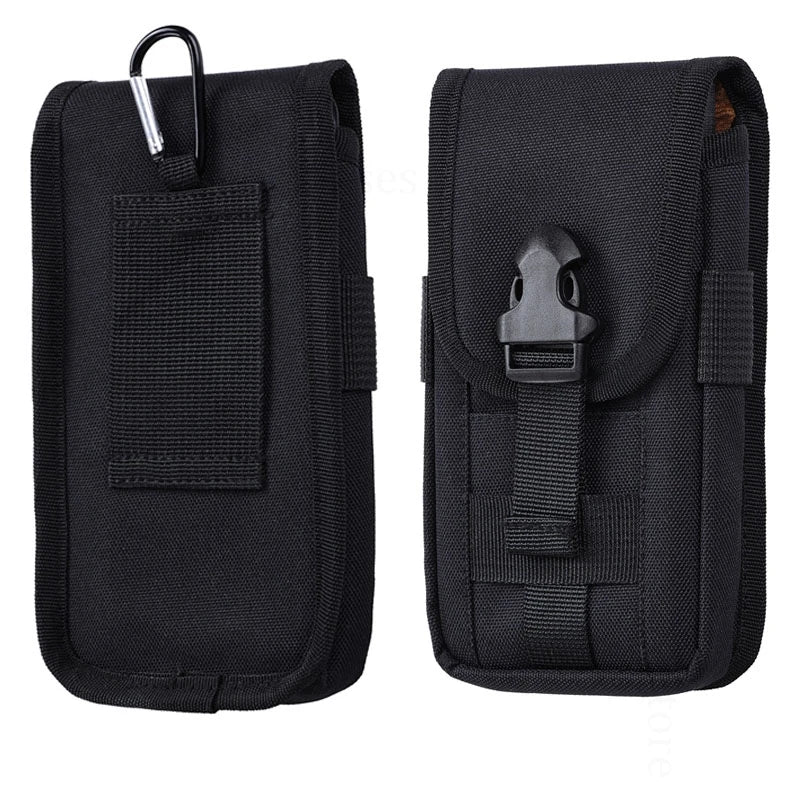 Black multilayer card slot phone pouch for Doogee and similar models