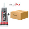 A bottle of B-7000 multipurpose adhesive glue with a box containing five 50ml bottles.