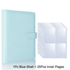 A light blue photo album binder featuring one shell and twenty-five inner pages for K-Pop collectibles
