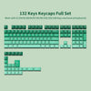 A full set of 132 mechanical keyboard keycaps in various colors and profiles.