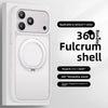White magnetic 360-degree rotating phone shell case for iPhone 17 series