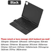 Black backlit keyboard case for an iPad, showing the keyboard and display area.
