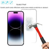 A smartphone screen protector demonstrating scratch proofing against a hammer.