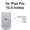 A close-up view of an iPad Pro 10.5 inches model with Apple logo and model numbers A1701, A1709, and A1852.