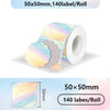 Rollo de etiquetas de papel térmico de 50x50mm con 140 etiquetas por rollo