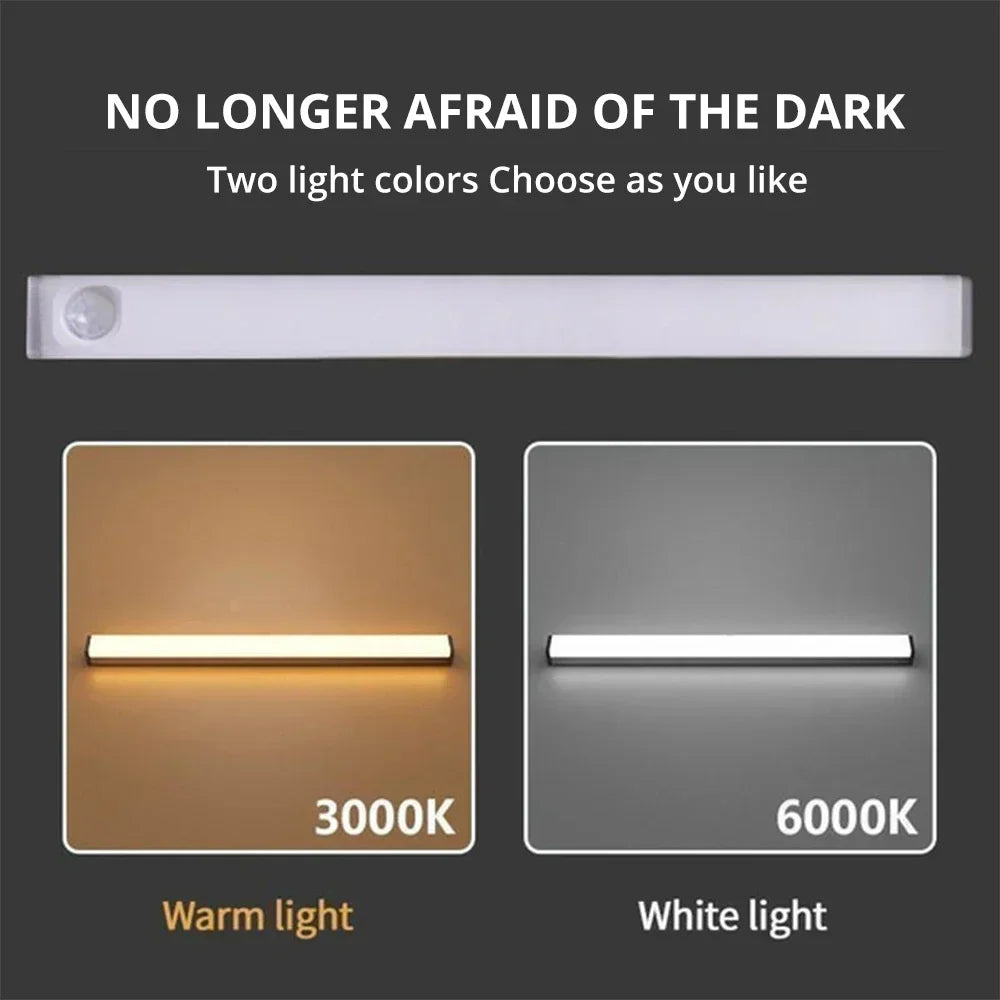 LED light bar options showing warm 3000K and white 6000K light colors