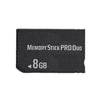 Tarjeta Memory Stick PRO Duo negra de 8GB de capacidad.