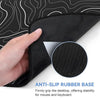 Black anti-slip rubber base mouse pad for desktop stability and grip